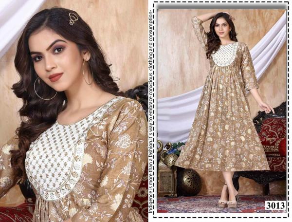 Golden Double Magic Vol 1 Foil Print Designer Kurti Collection